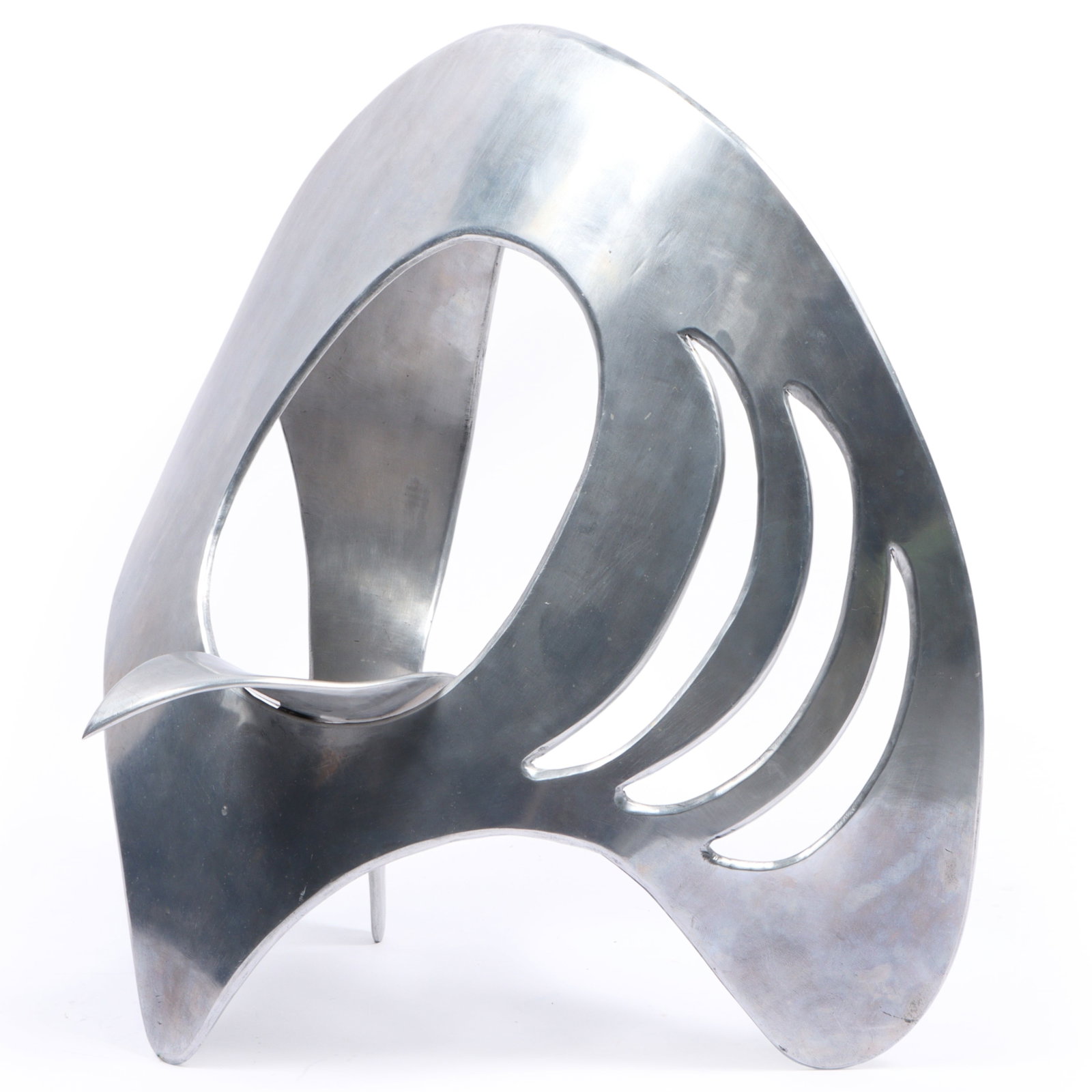 Bill Keating, American (b. 1932), abstract sculpture, 1973, aluminum, 19"H x 20"W (1 of 7)