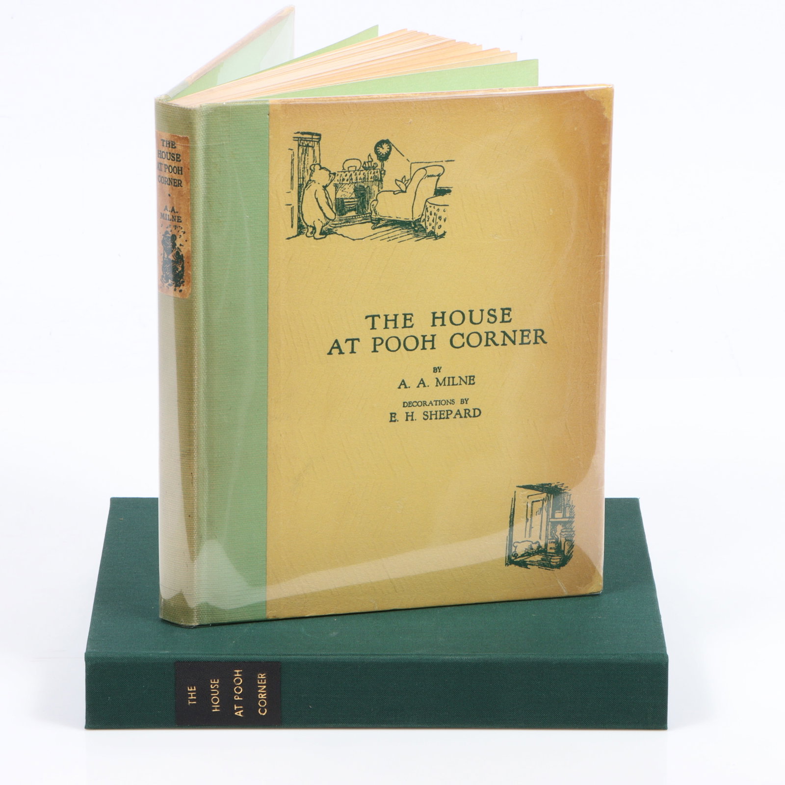 Large paper first edition copy of the House at Pooh Corner signed by A.A. Milne and Ernest Shepard. (1 of 12)