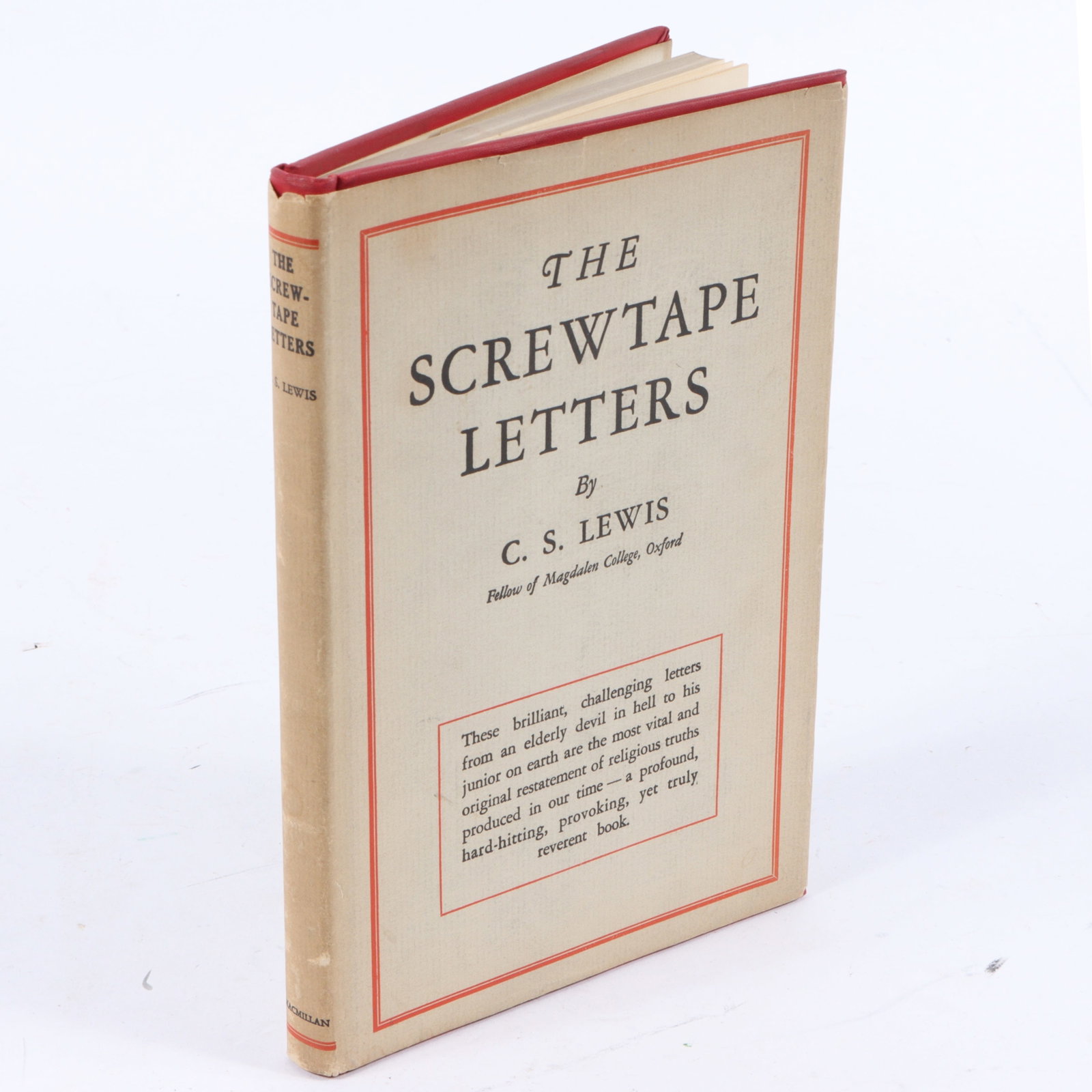Macmillan first U.S. edition (5th printing) of The Screwtape Letters by C.S. Lewis, published in New (1 of 6)