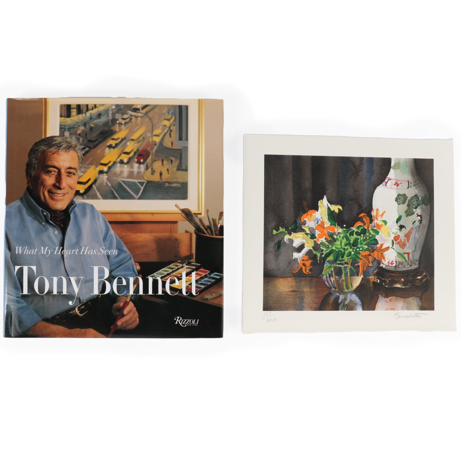 What My Heart Has Seen, Tony Bennett, SIGNED first edition, Rizzoli, NY, 1996; includes Chinese Vase (1 of 14)