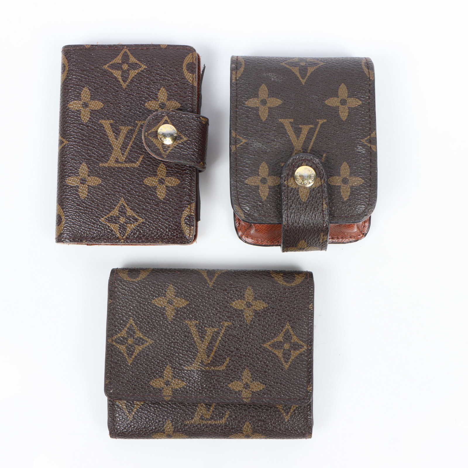 Three Louis Vuitton Monogram Accessory Wallets inlcuding a Porte photo holder and card cas, an (1 of 19)