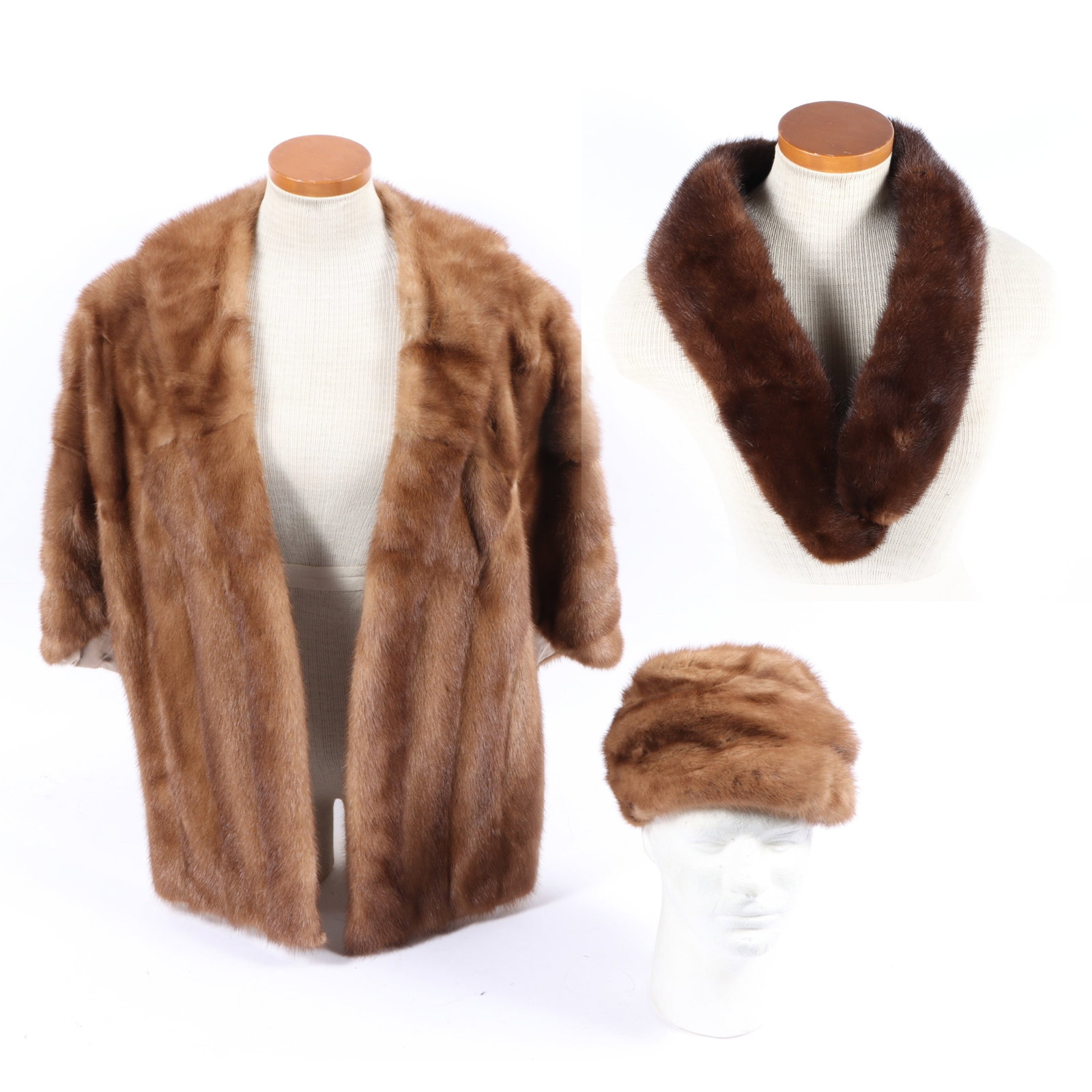 The Parisian mink fur capelet, Strawbridge Clothier hat and mink stole (1 of 20)