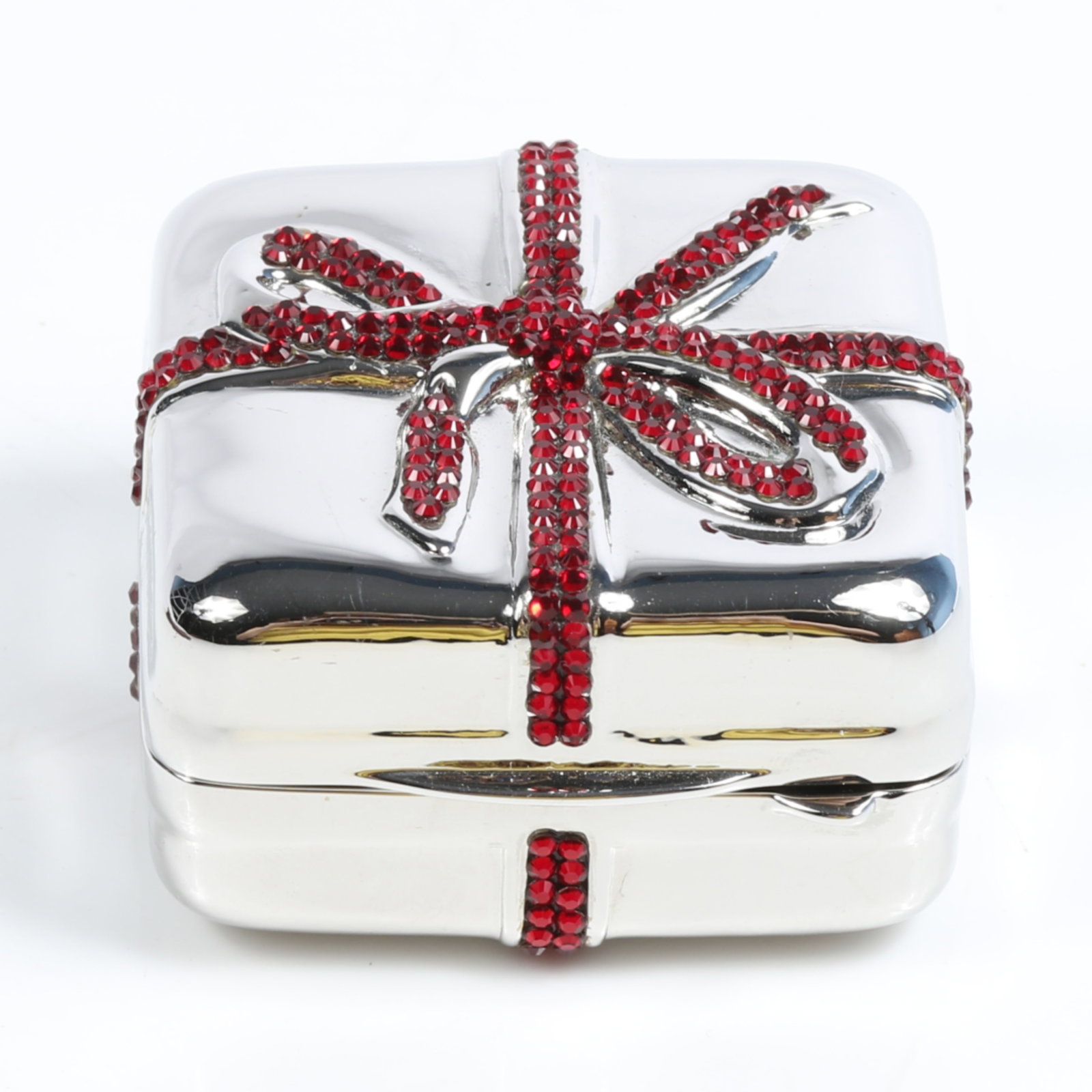 Judith Leiber pill box / compact with dust bag 2"H x 2"W (1 of 9)