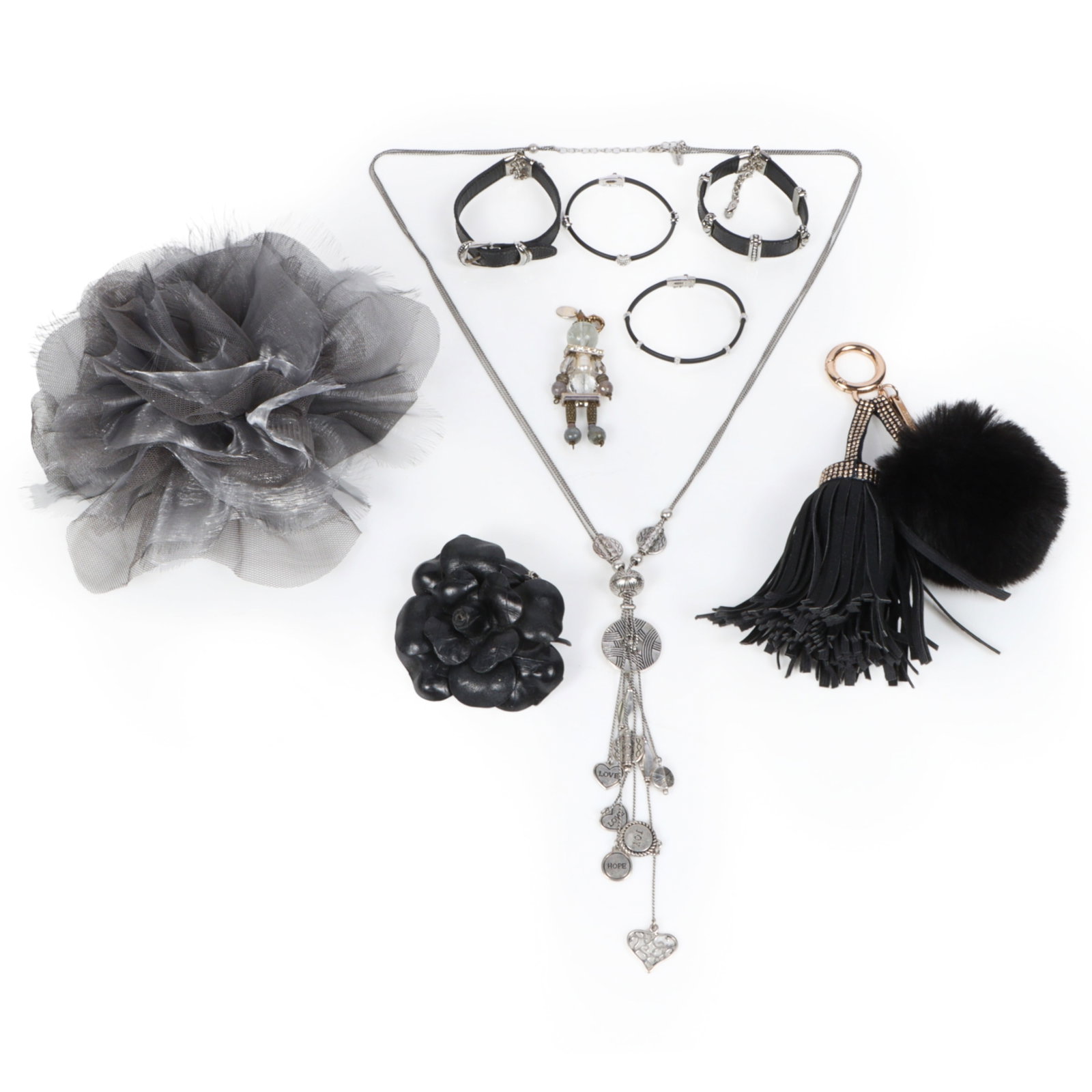 9pc. costume jewelry collection 33"Long (necklace measured) (1 of 15)