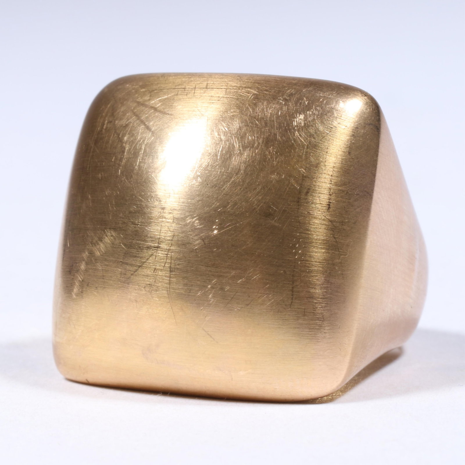 Roberto Coin 18K rosey gold chunky signet style cocktail ring Size 8 (1 of 8)