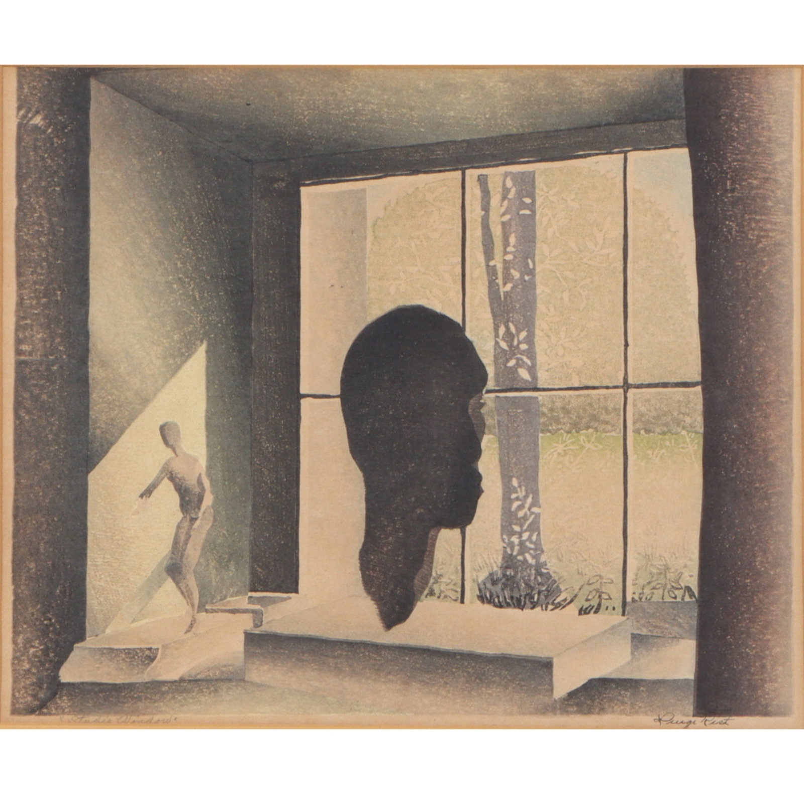 Luigi Rist, American (1888?1959), Studio Window, woodcut, 10 1/4"H x 12 1/4"W (1 of 9)