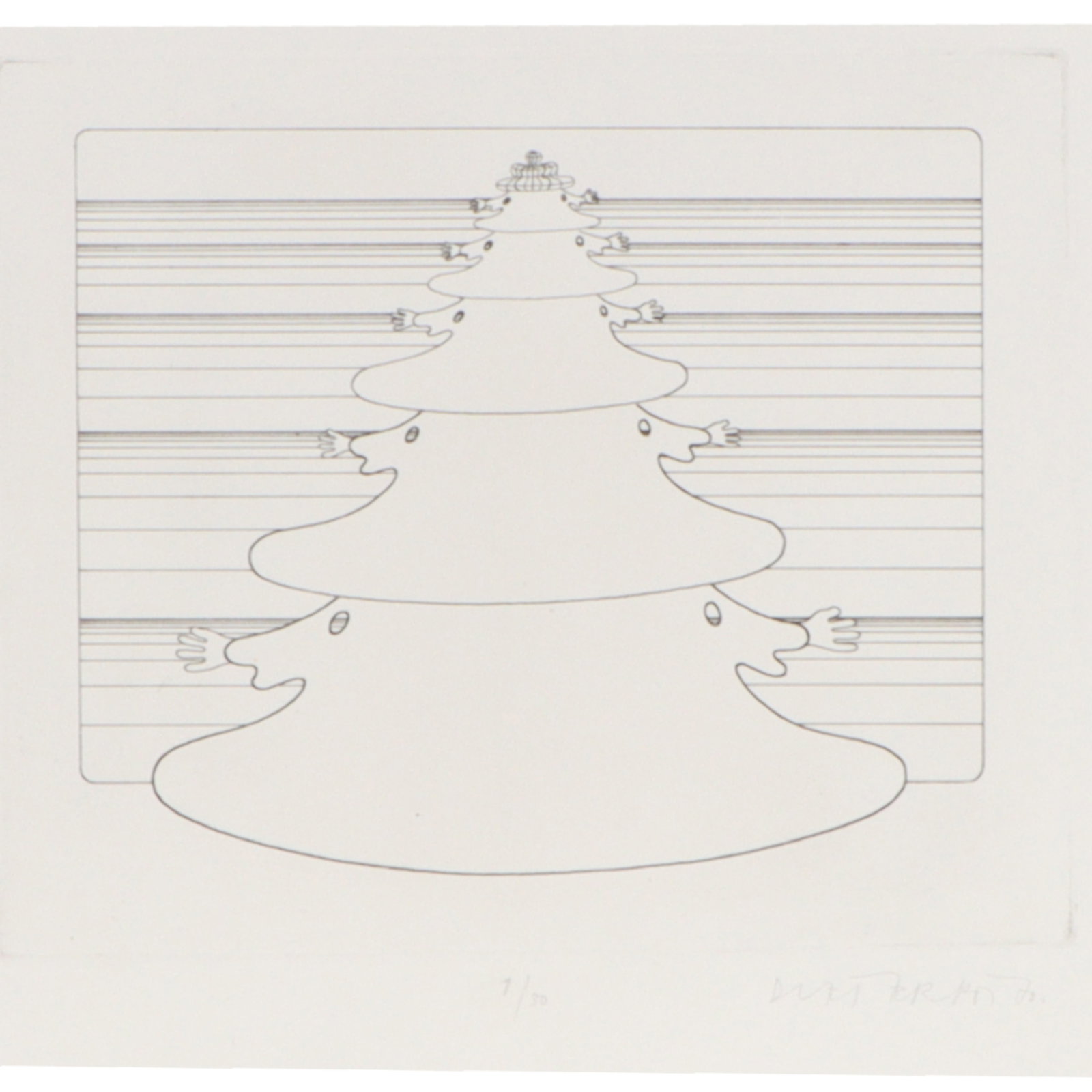 Dieter Roth, Swiss, b. Germany (1930?1998), Kuchen (cake), etching, 11 1/4"H x 13 1/4"W(plate), 21"H (1 of 11)