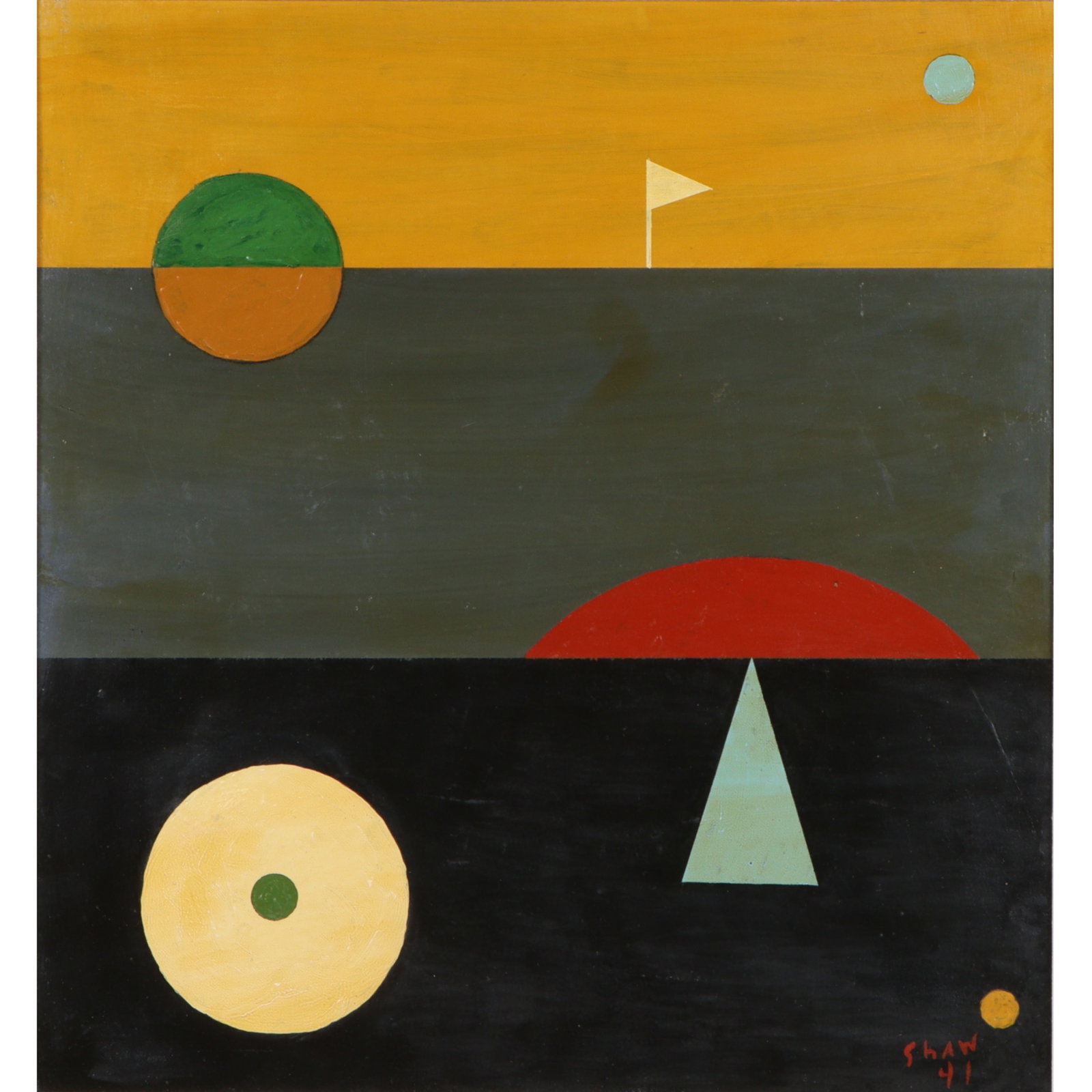 Charles G. Shaw, American (1892-1974), untitled, Bermuda, 1941, oil on canvas board, 16 1/2"H x 15: Charles G. Shaw American (1892-1974) untitled, Bermuda, 1941 oil on canvas board Signed and dated lower right. Biography from Hollis Taggart Galleries: During his successful painting career, which spa