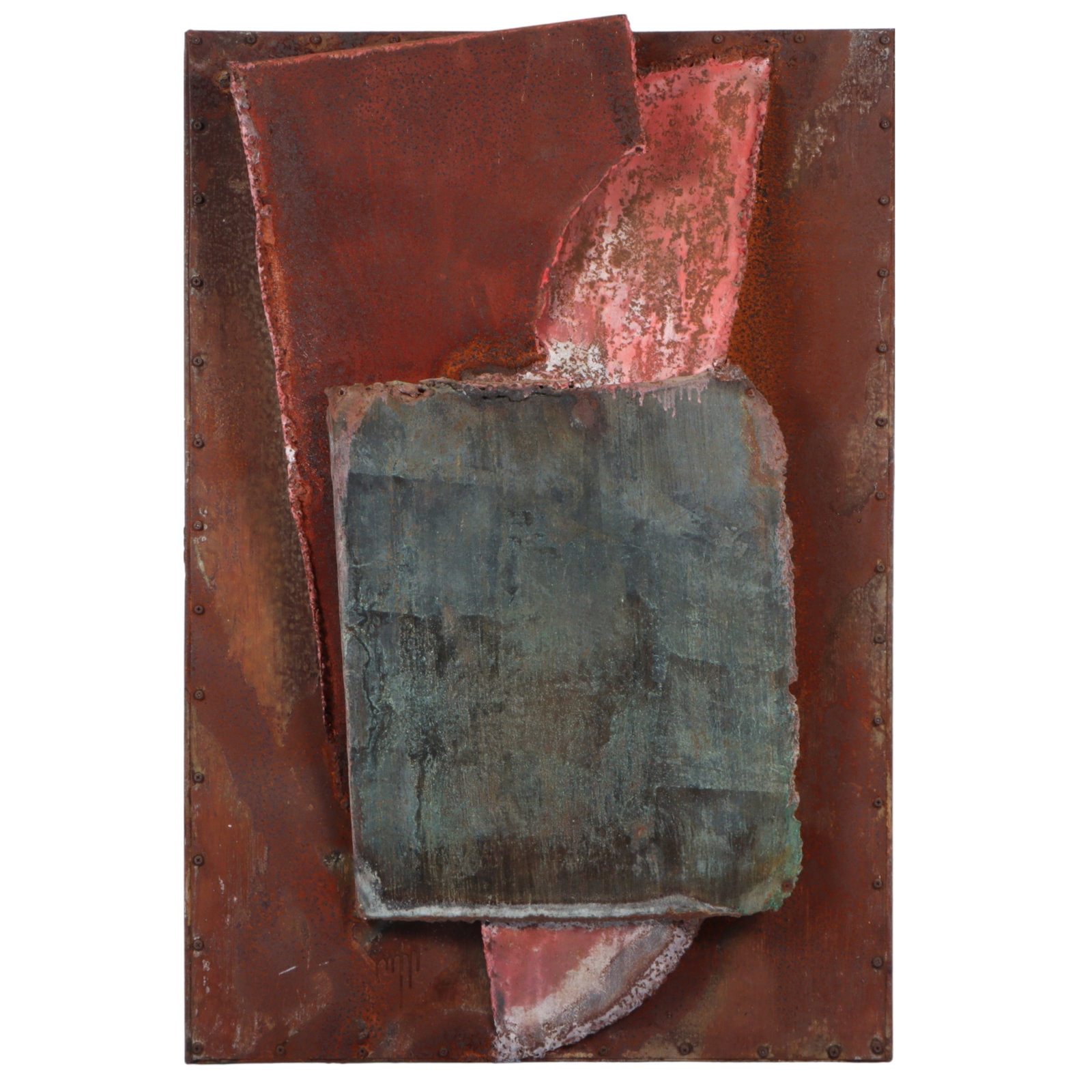 Nathan Slate Joseph, Israeli-American (b. 1944), Triple A Kris, 1986, pure pigments, steel, 36 1/4"H (1 of 13)