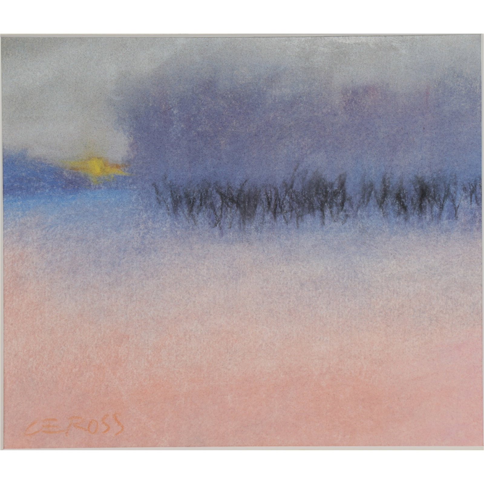 Charles Emery Ross, American (1938?2022), abstract landscape, pastel on paper, 6'H x 7"W (sight) (1 of 8)