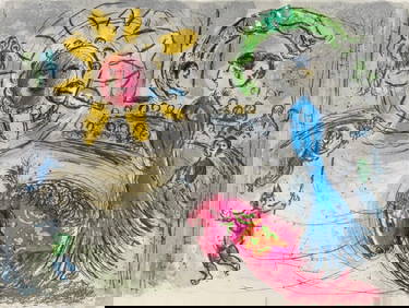 Marc Chagall, Composition (Cramer 110; Mourlot 945), Derrière le miroir, Limited Edition (1 of 10)