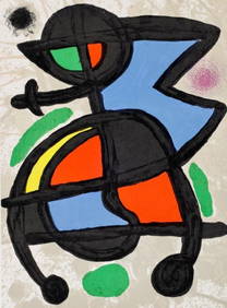 Joan Miró, Composition, Derrière le miroir, Limited Edition Lithograph (1 of 5)