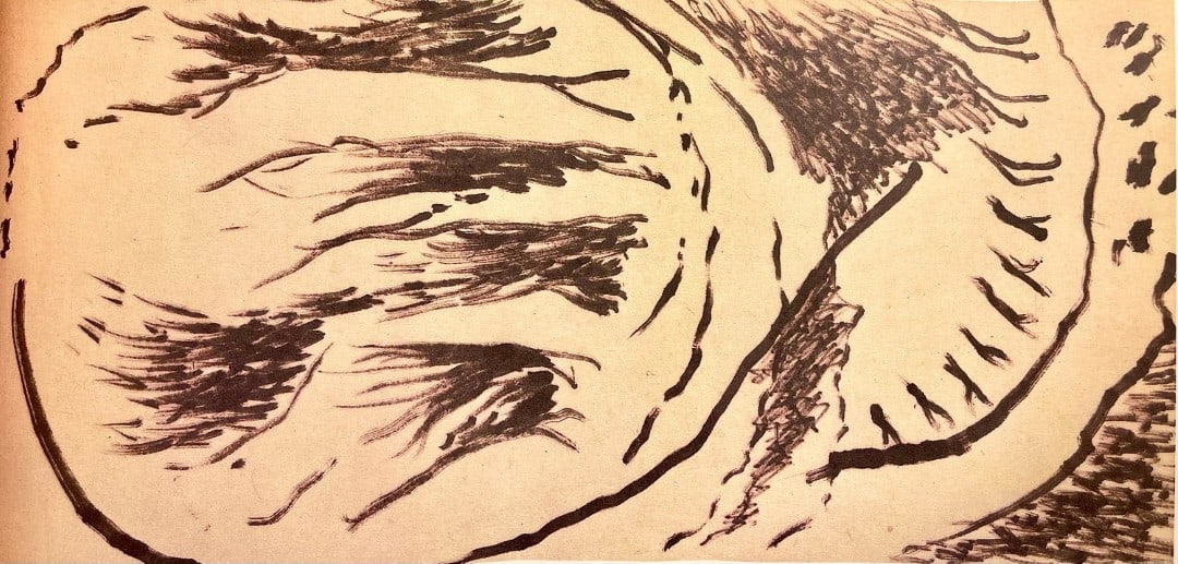 Jackson Pollock, Composition, Jackson Pollock, The Last Sketchbook, Limited Edition Lithograph: Lithograph on vélin Mohawk paper. Inscription: unsigned and unnumbered, as issued. Paper Size: 5 x 12 inches. Excellent condition. Notes: From the album, Jackson Pollock, The Last Sketchbook, 198