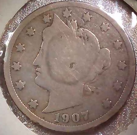 UNITED STATES 1907 LIBERTY HEAD V NICKEL (1 of 2)