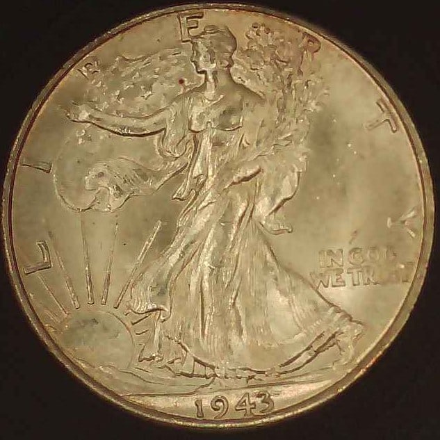 UNITED STATES 1943 D U.S. WALKING LIBERTY SILVER HALF (1 of 2)