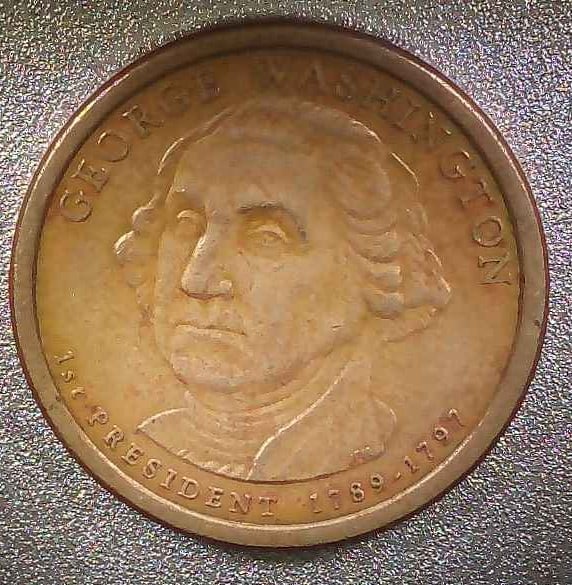 UNITED STATES $1 GEORGE WASHINGTON: Following the ratification of the Constitution of the United States, the Electoral College unanimously elected George Washington to serve as the United States first President. The former General and C