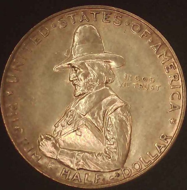 UNITED STATES SILVER COIN 1920 PILGRIM US SILVER (1 of 2)
