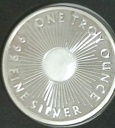 SUNSHINE MINT ONE TROY OUNCE ROUND .999 FINE SILVER: Sunshine Mint One Troy Ounce Round .999 Fine Silver