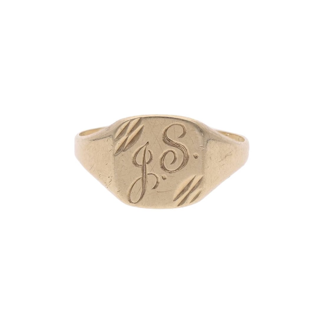9ct Gold Signet Ring, Size L (1 of 5)