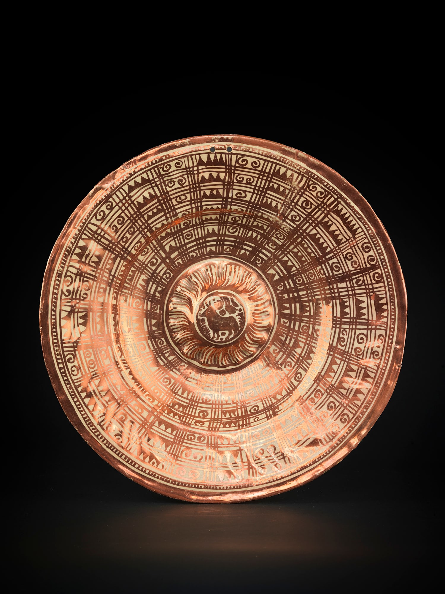 HISPANO-MORESQUE LUSTRE CHARGER, SPANISH, 19TH CENTURY (1 of 2)