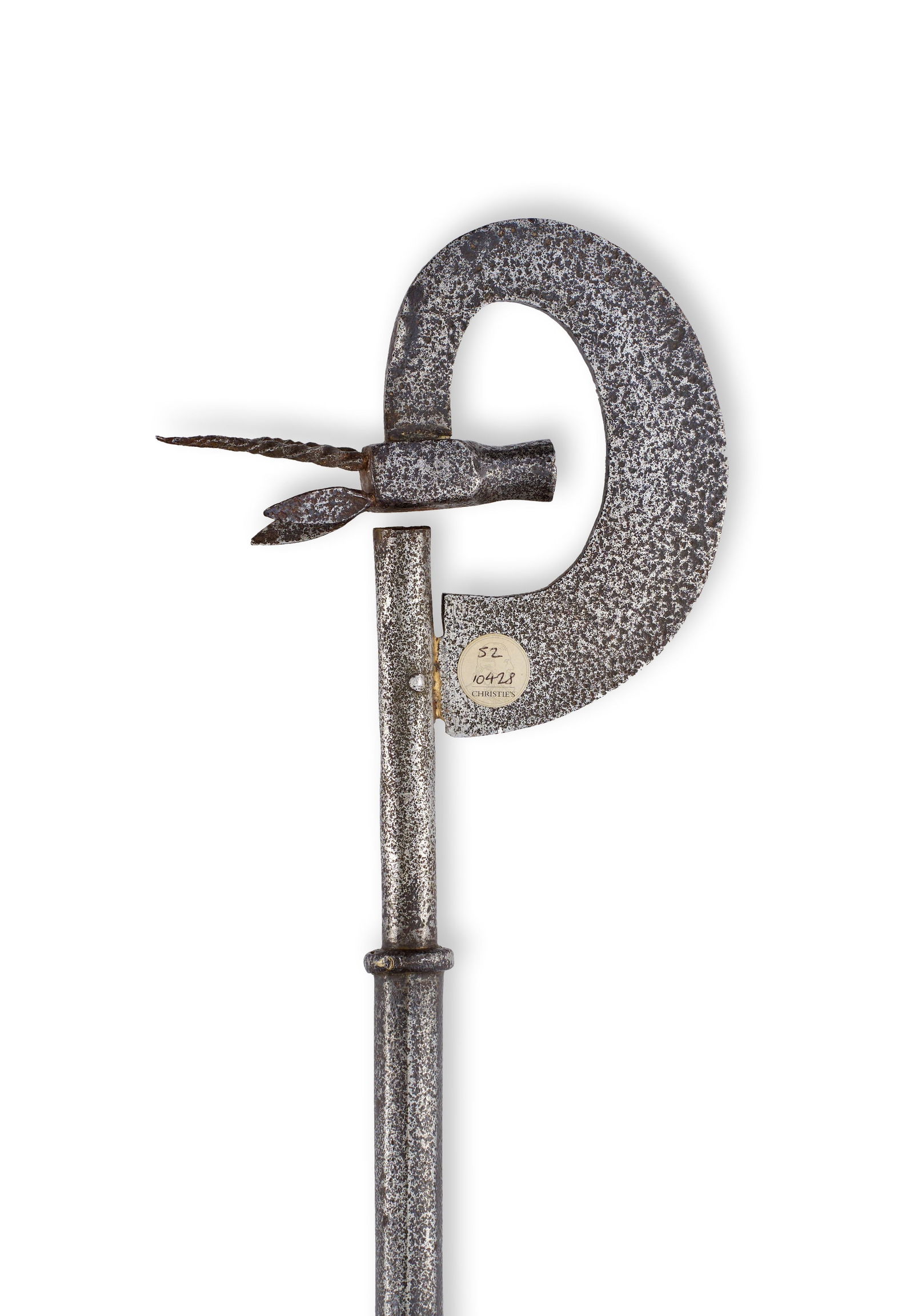 AN INDO-PERSIAN ANIMAL-HEADED COMBINATION AXE AND HAMMER, 18TH - 19TH CENTURY (1 of 4)