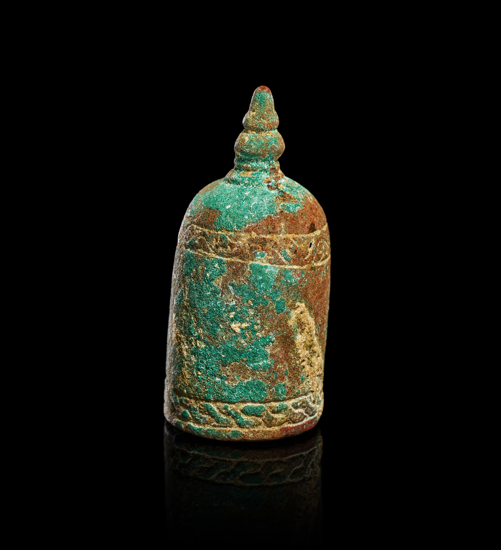 A KHORASAN BRONZE CHESS PIECE PAWN, PERSIA, 12TH CENTURY (1 of 7)