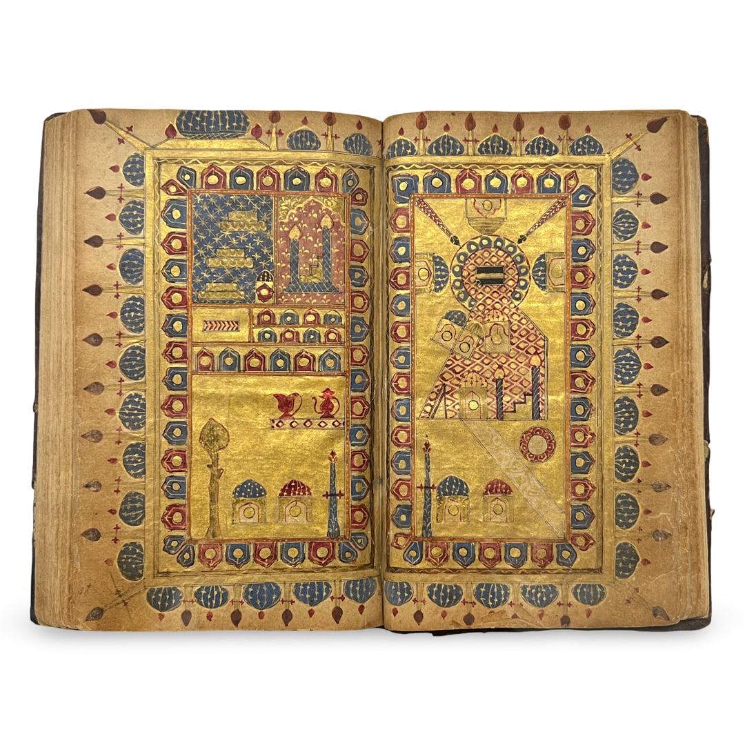 AN ILLUMINATED AND ILLUSTRATIONS DALAIL AL-KHAYRAT MANUSCRIPT, INDIA, 18TH-19TH CENTURY (1 of 10)