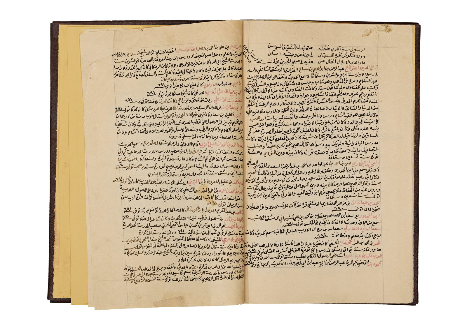 AN ARABIC MANUSCRIPT: DHAYL TARIKH MADINAT DIMASHQ (SUPPLEMENT TO THE HISTORY OF THE CITY OF (1 of 6)
