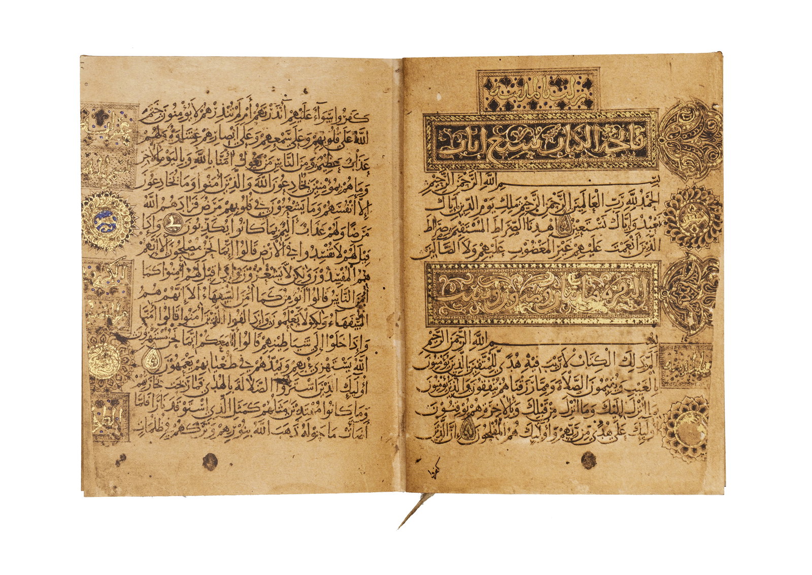 A LITHOGRAPH COPY OF THE QURAN BY MASTER ABU ALHASAN IBN ALBAWWAB, 19TH - 20TH CENTURY (1 of 13)