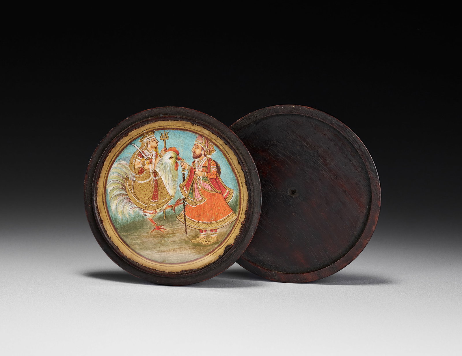 A ROUND INDIAN TRAVEL SHRINE, 19TH CENTURY (1 of 3)