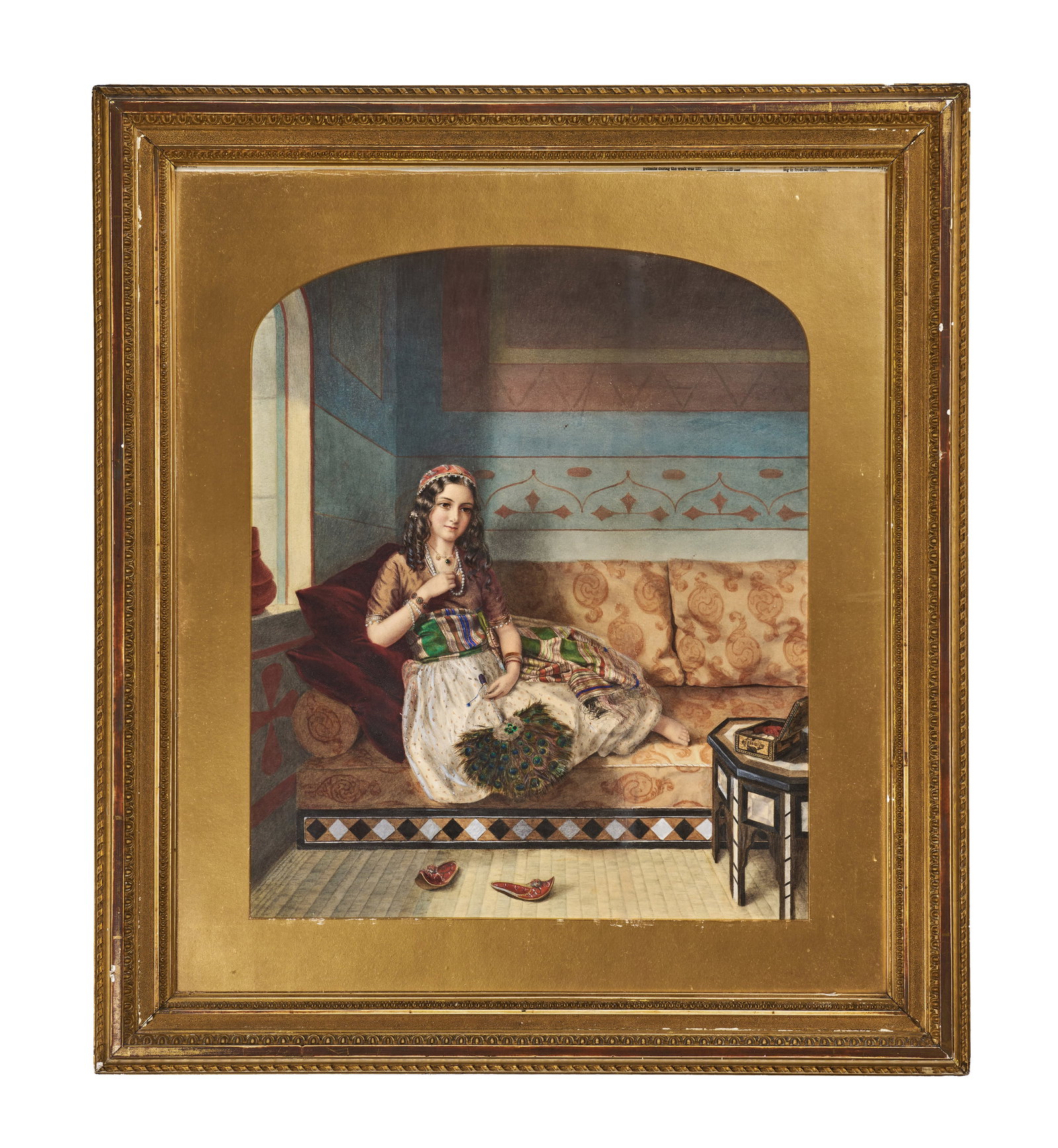 AN OTTOMAN PAINTING AUSTIN CARTER 'L'ODALISQUE', 19TH CENTURY (1 of 3)