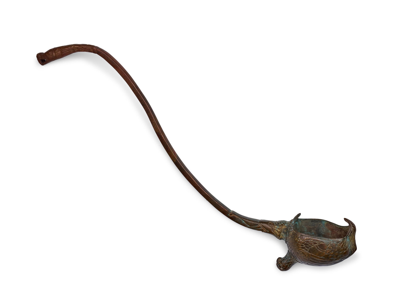 AN UNUSUAL INDIAN BRONZE ZOOMORPHIC CEREMONIAL WEAPON OBJECT, 17TH - 18TH CENTURY (1 of 5)