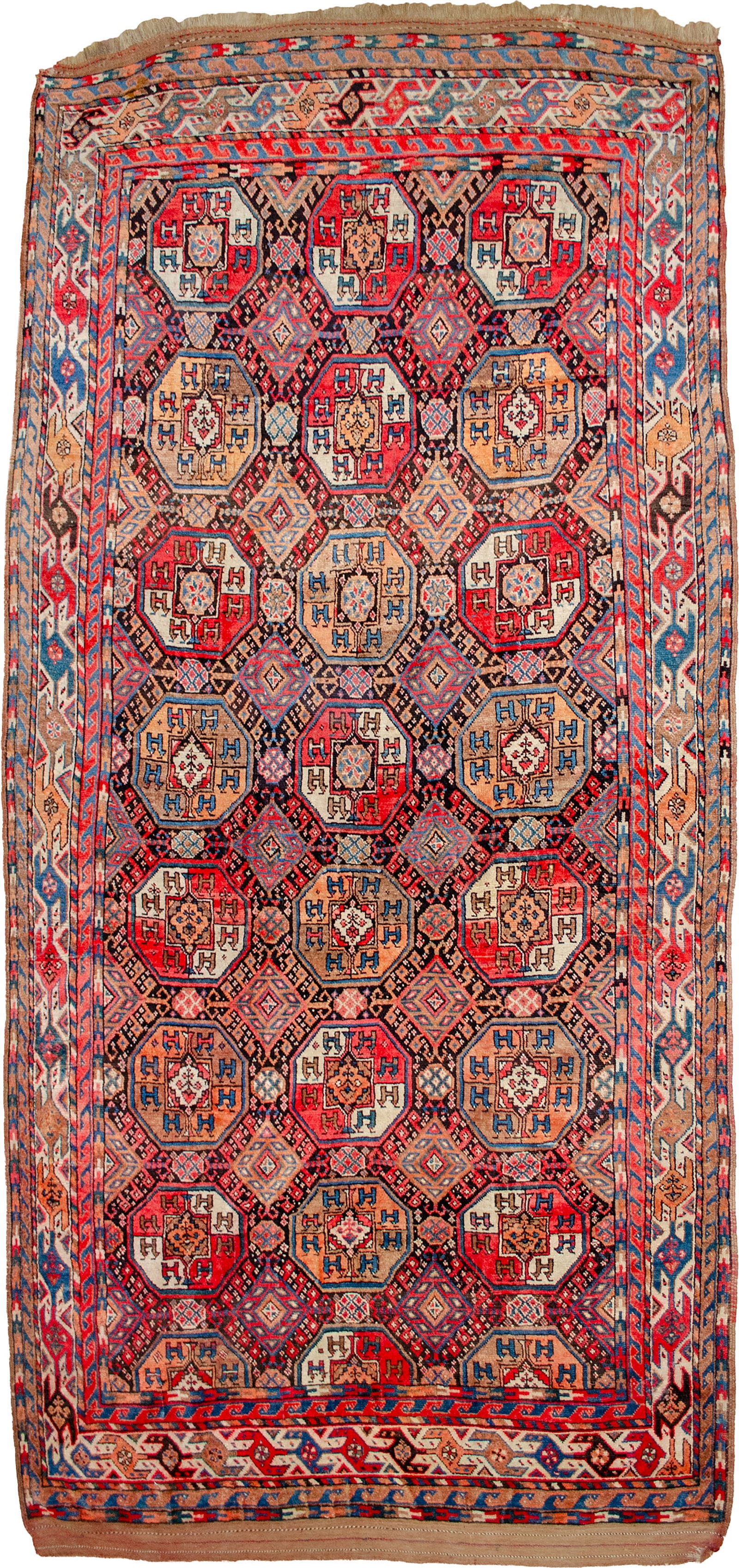 A QOOCHAN HAND KNOTTED WOOL CARPET, CIRCA 1900 (1 of 8)
