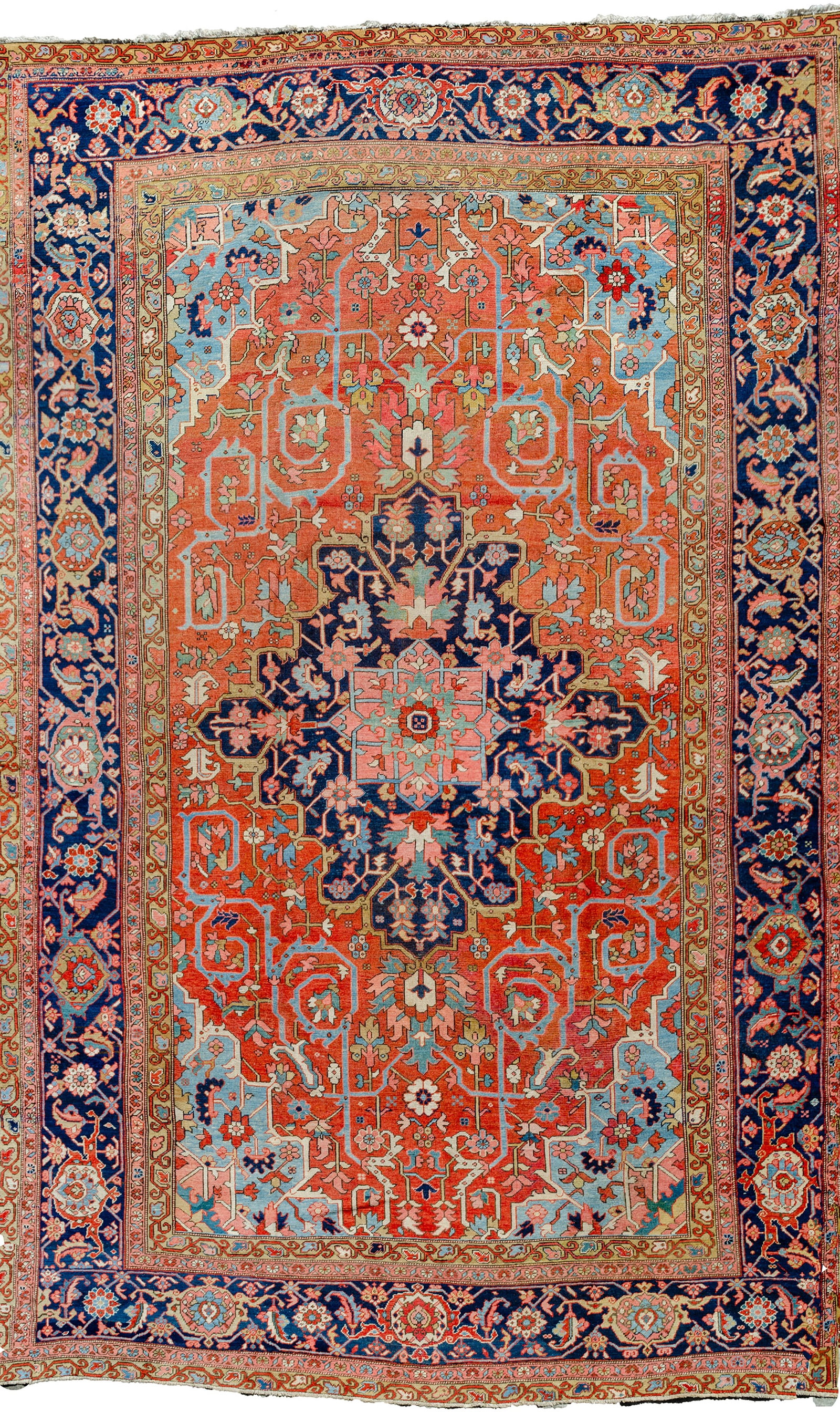 A LARGE PERSIAN HERIZ CARPET, CIRCA 1890 (1 of 7)
