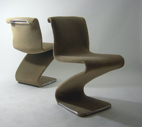 137 MID CENTURY RIMALINEA ITALIAN Z CHAIRS PANTON ER
