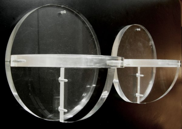 MACHINE AGE DECO HOLLYWOOD REGENCY LUCITE SCONCES