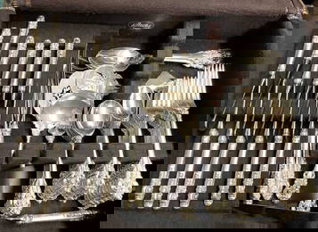 GRANDE BAROQUE PALATIAL STERLING SILVER SET 111 OT