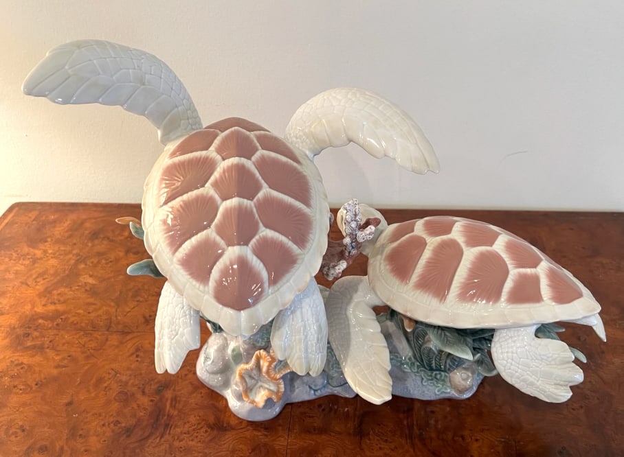LARGE LLADRO SEA TURTLES #1006953 EXCELLENT COND (1 of 6)