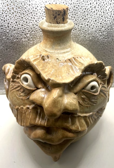 GROTESQUE POTTERY PITCHER SIGNED JS? (1 of 3)