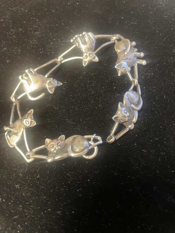SIGNED KABANA CAT STERLING BRACELET (1 of 2)