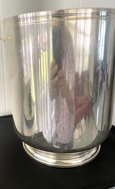 CHRISTOPHLE LARGE SILVER PLATE ICE BUCKET (1 of 3)