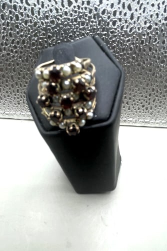 VICTORIAN 14KT Y G ATTATCHED STACKABLE 5 RINGS (1 of 5)