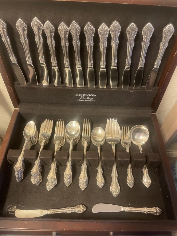 HEIRLOOM STERLING FLATWARE SET (66) PIECES (1 of 5)