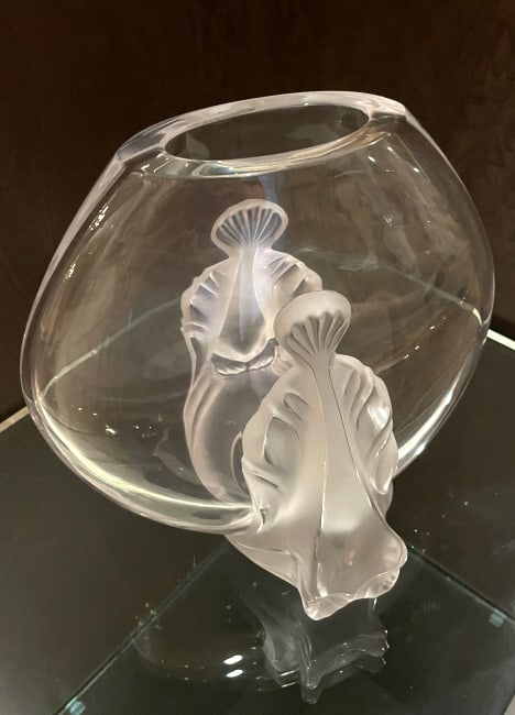LARGE RARE LALIQUE "GARANCE VASE" (1 of 3)