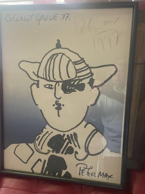 HAND SIGNED PETER MAX 1977 COCONUT GROVE POSTER (1 of 2)