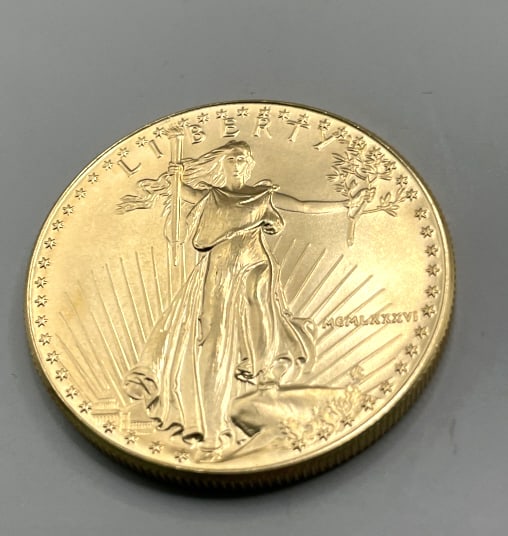 1987 U.S RARE $50 GOLD EAGLE COIN AU (1 of 2)