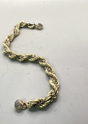 14KT YELLOW GOLD ROPE BRACELET CARTIER STYLE (1 of 3)