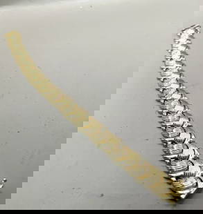 14KT Y.G. TURKISH (Atasay Kuyumculuk,) BRACELET: From one of the top Turkish gold jewelers in the world, top quality, fancy swirl designed bracelet, measures 8" long and weighs 12.3 dwt