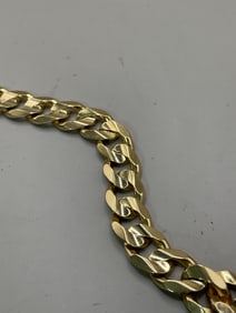 14KT YELLOW GOLD HEAVY ITALIAN LINK BRACELET 585