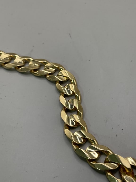 14KT YELLOW GOLD HEAVY ITALIAN LINK BRACELET 585 (1 of 3)